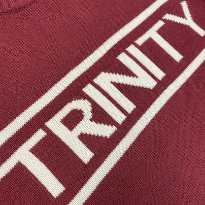 Trinity Jacquard Knitted Jumper - Burgundy & Cream