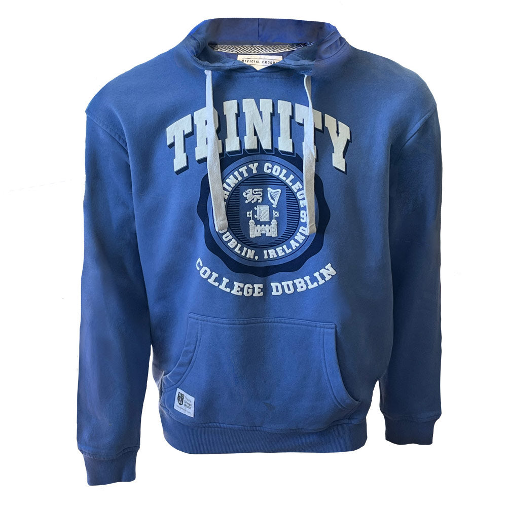 Trinity College Dublin Cornflower Blue Trinity Crest Hoody