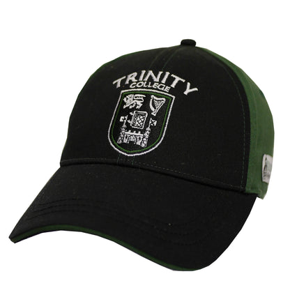 Trinity College Dublin Crest Baseball Cap Black/Bottle Green