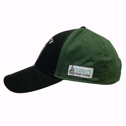 Trinity College Dublin Crest Baseball Cap Black/Bottle Green