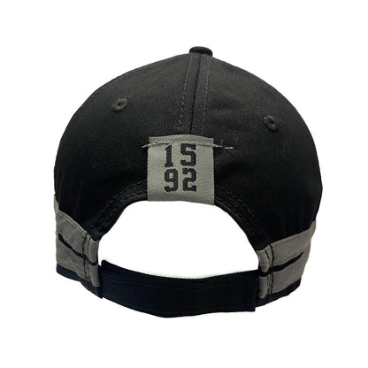 Trinity Tape Detail Baseball Cap - Black & Grey