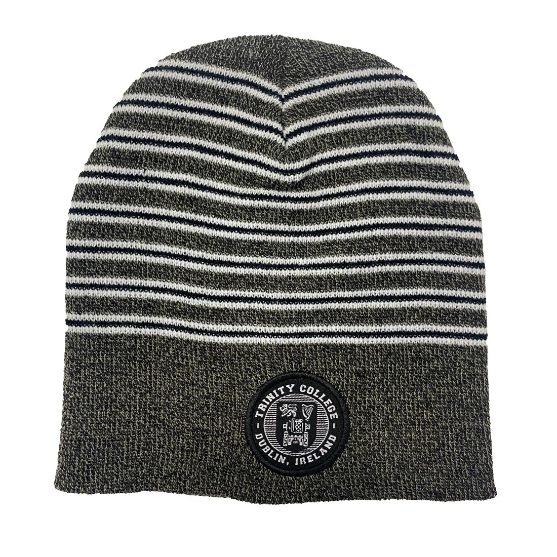 Trinity Stripe Grindle Beanie - Grey & White