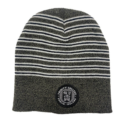 Trinity Stripe Grindle Beanie - Grey & White