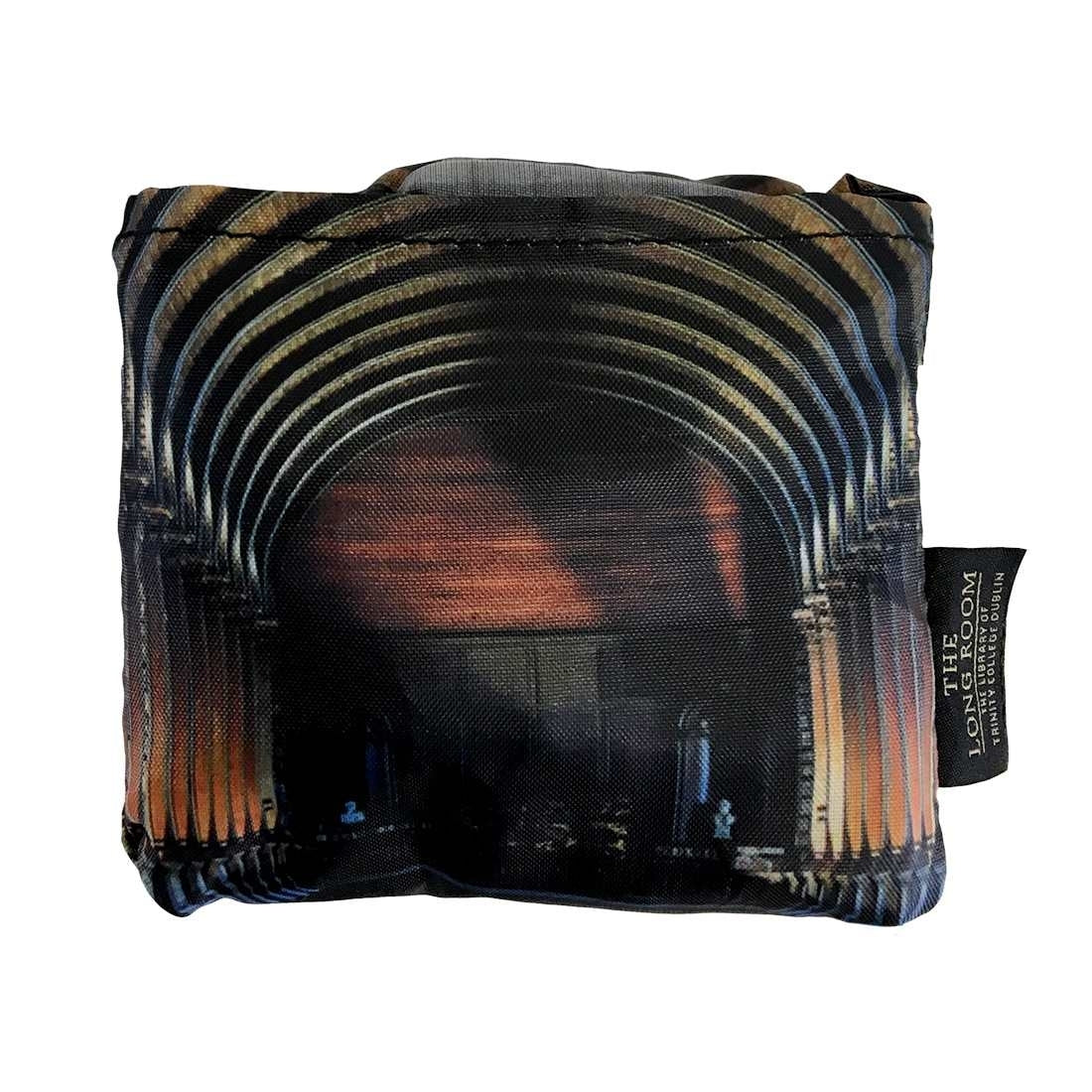 Trinity College Dublin Long Room Foldable Shopper Bag Black & Brown