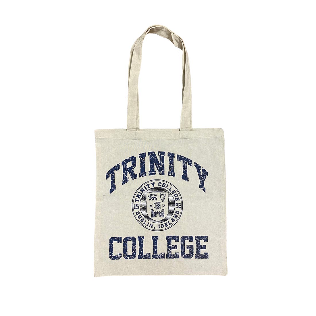 Trinity College Tote Bag - Distressed Navy Print