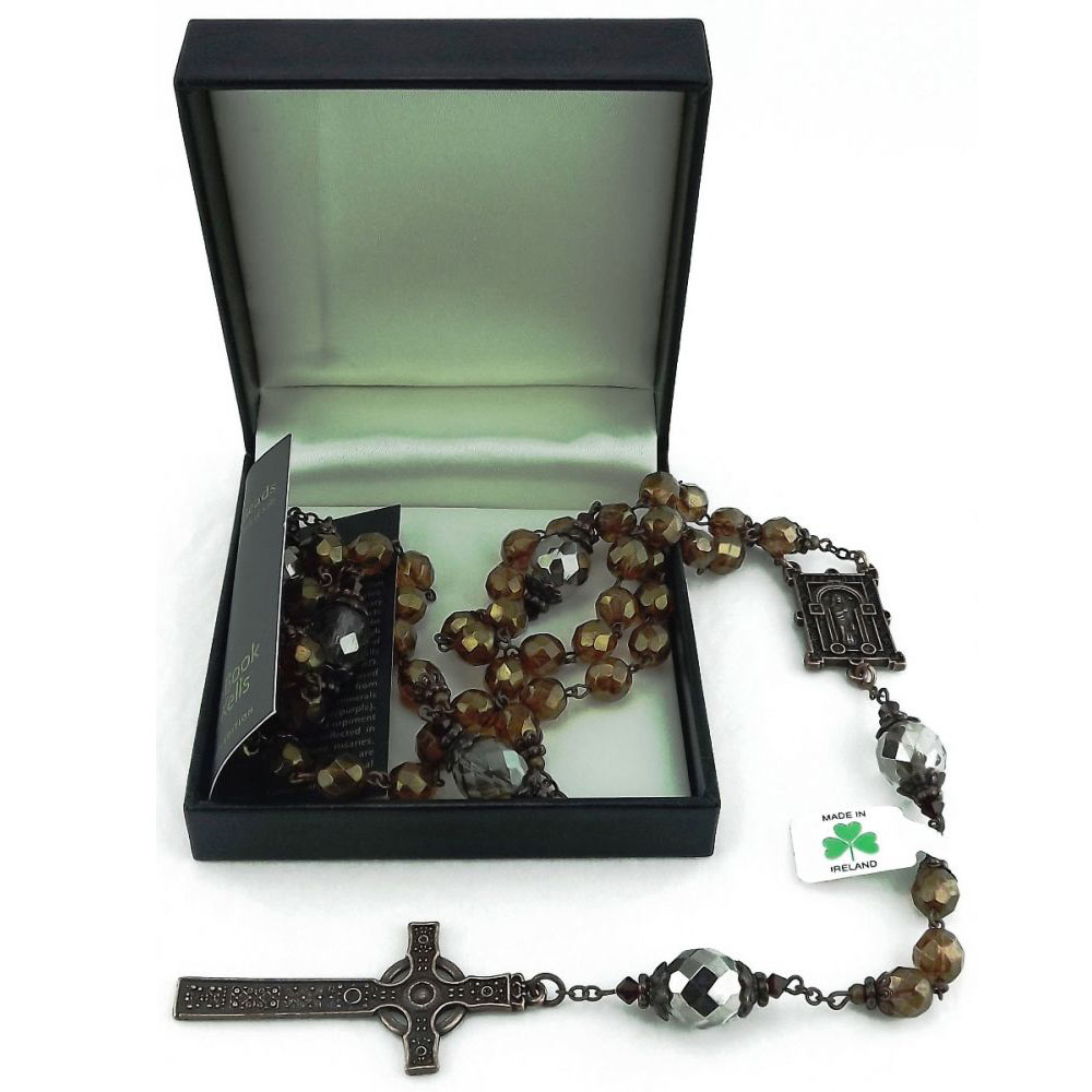 Book of Kells Amber Rosary in Presentation Box