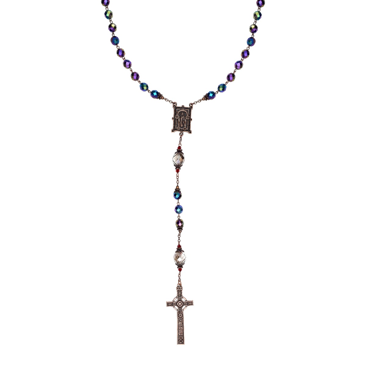 Book of Kells Purple Rosary in Presentation Box