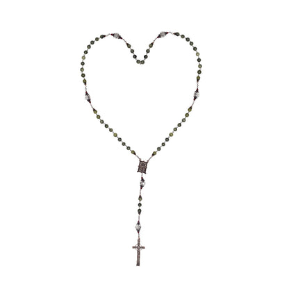 Book of Kells Connemara Marble Rosary in Presentation Box